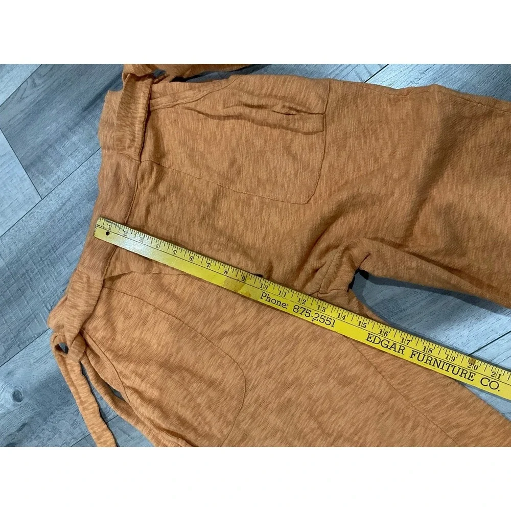 Free people FP Beach‎ orange cotton duel side tie pants size medium